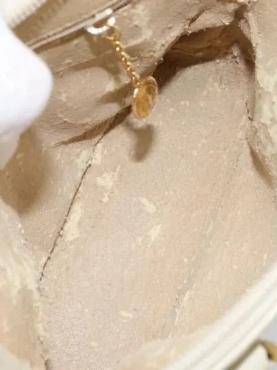 GUCCI Bamboo Hand Bag Leather 2way White Gold - Picture 9 of 16